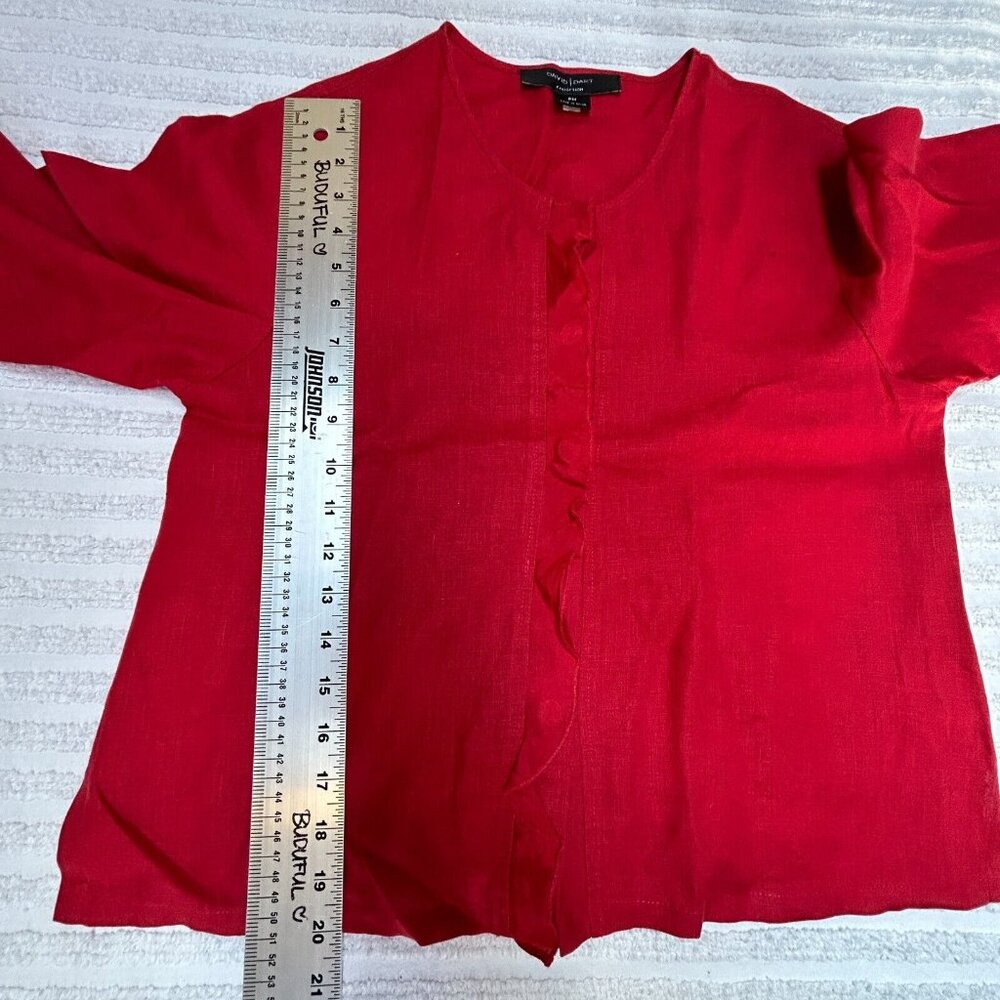 David Dart Collection Button Down Linen Shirt Blo… - image 8